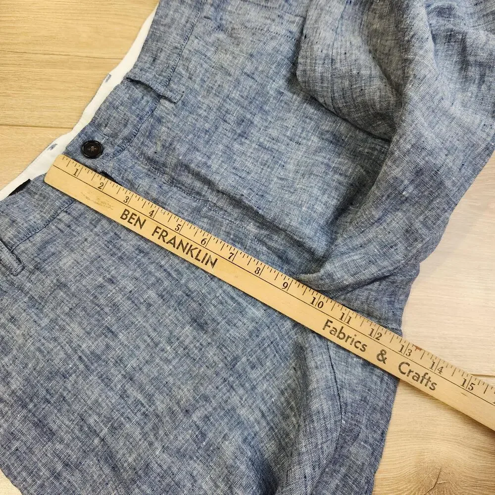 Quince Pants Mens 30x30 Blue Linen Chambray Chino Casual Summer Lightweight